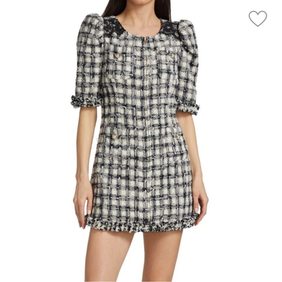 LOVESHACKFANCY
Hermosa Plaid Tweed Mini Dress size 2 new without tags - Picture 1 of 5